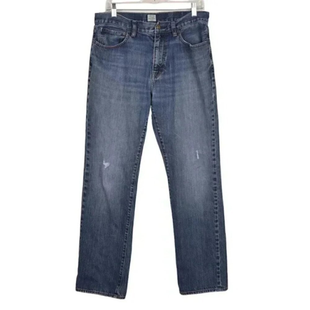 J. Crew Factory Vintage Slim Straight Blue Jeans Size 33x32